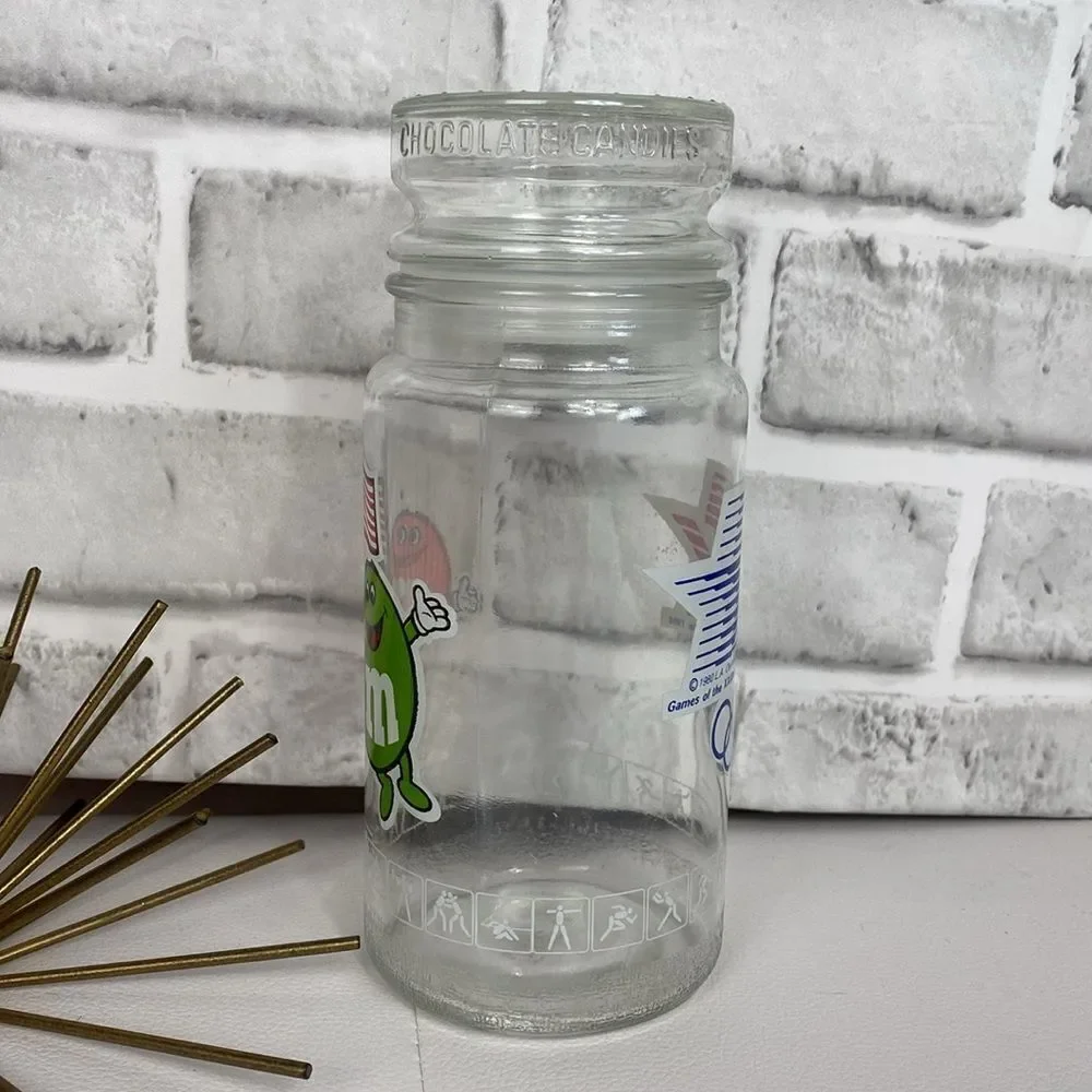 Vintage 1984 M&M’s Olympics Glass Jar